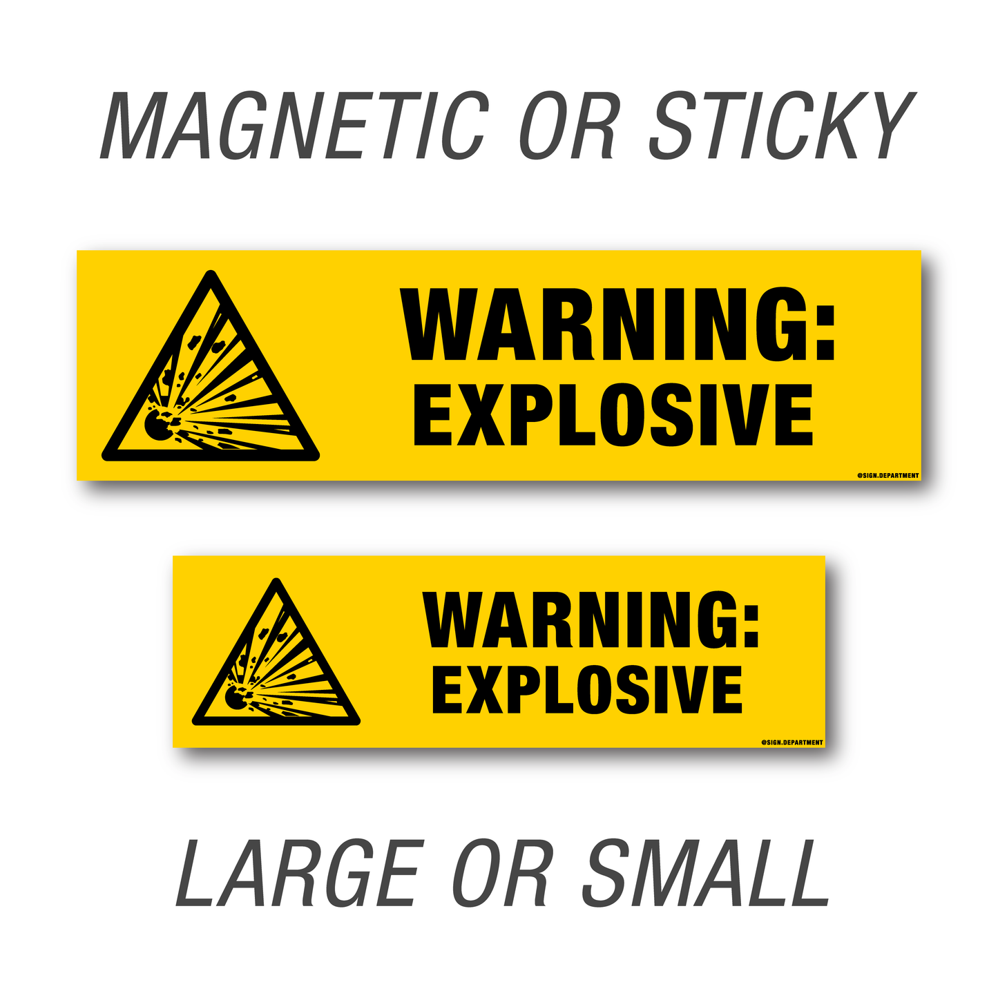 #025 Warning: Explosive Decal
