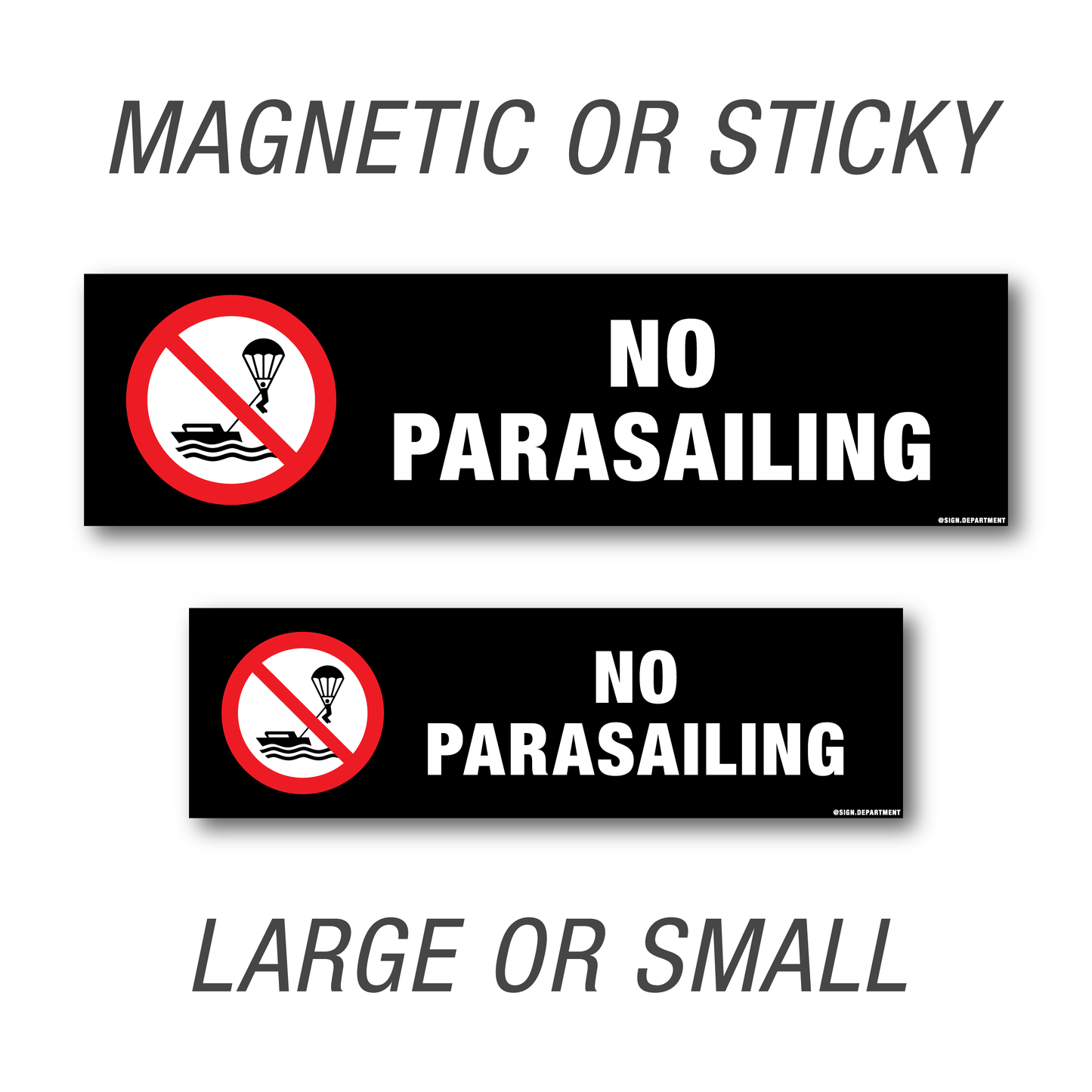 #012 No Parasailing Decal