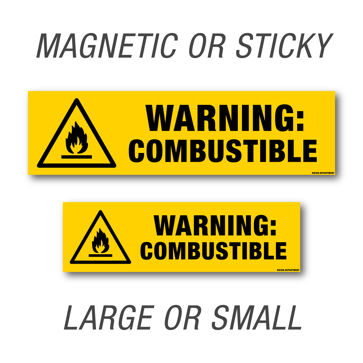 #026 Warning: Combustible Decal