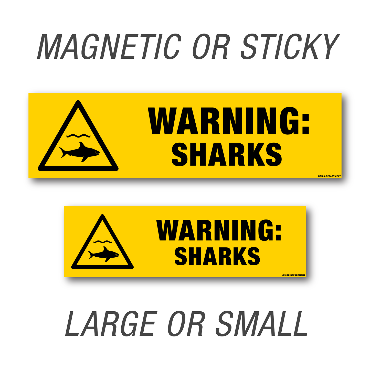 #007 Warning: Sharks Decal