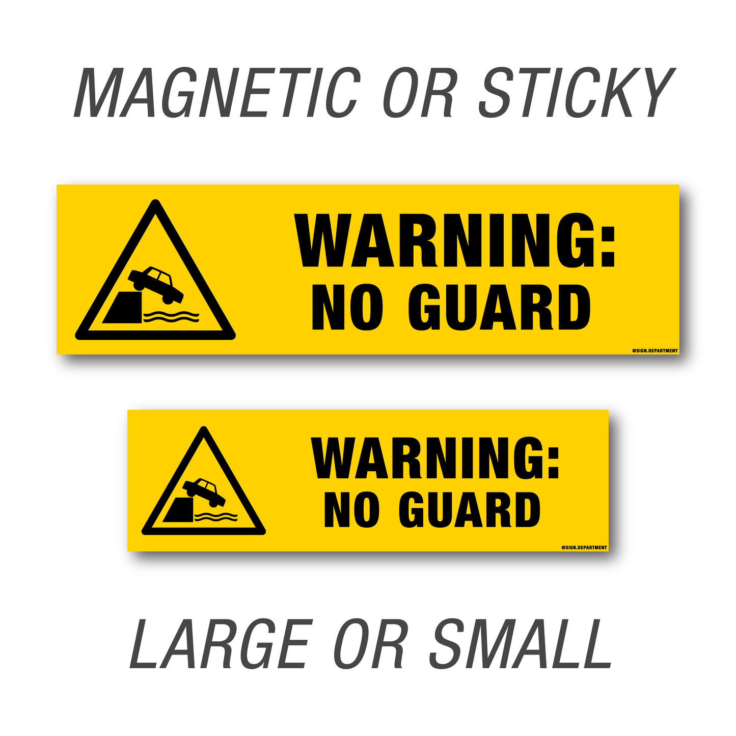 #059 Warning: No Guard Decal