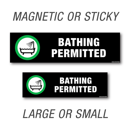 #052 Bathing Permitted Decal