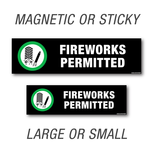 #051 Fireworks Permitted Decal