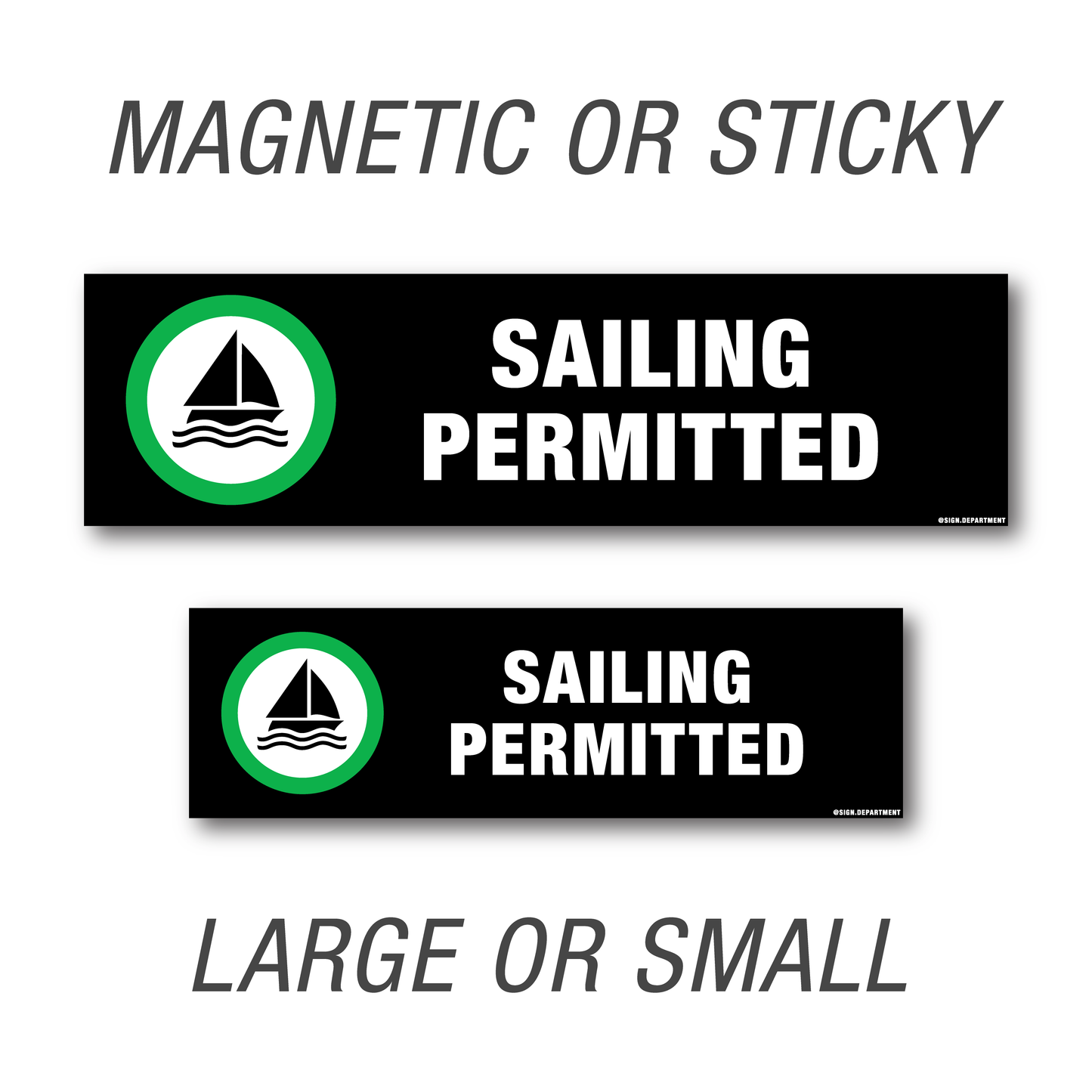#044 Sailing Permitted Decal