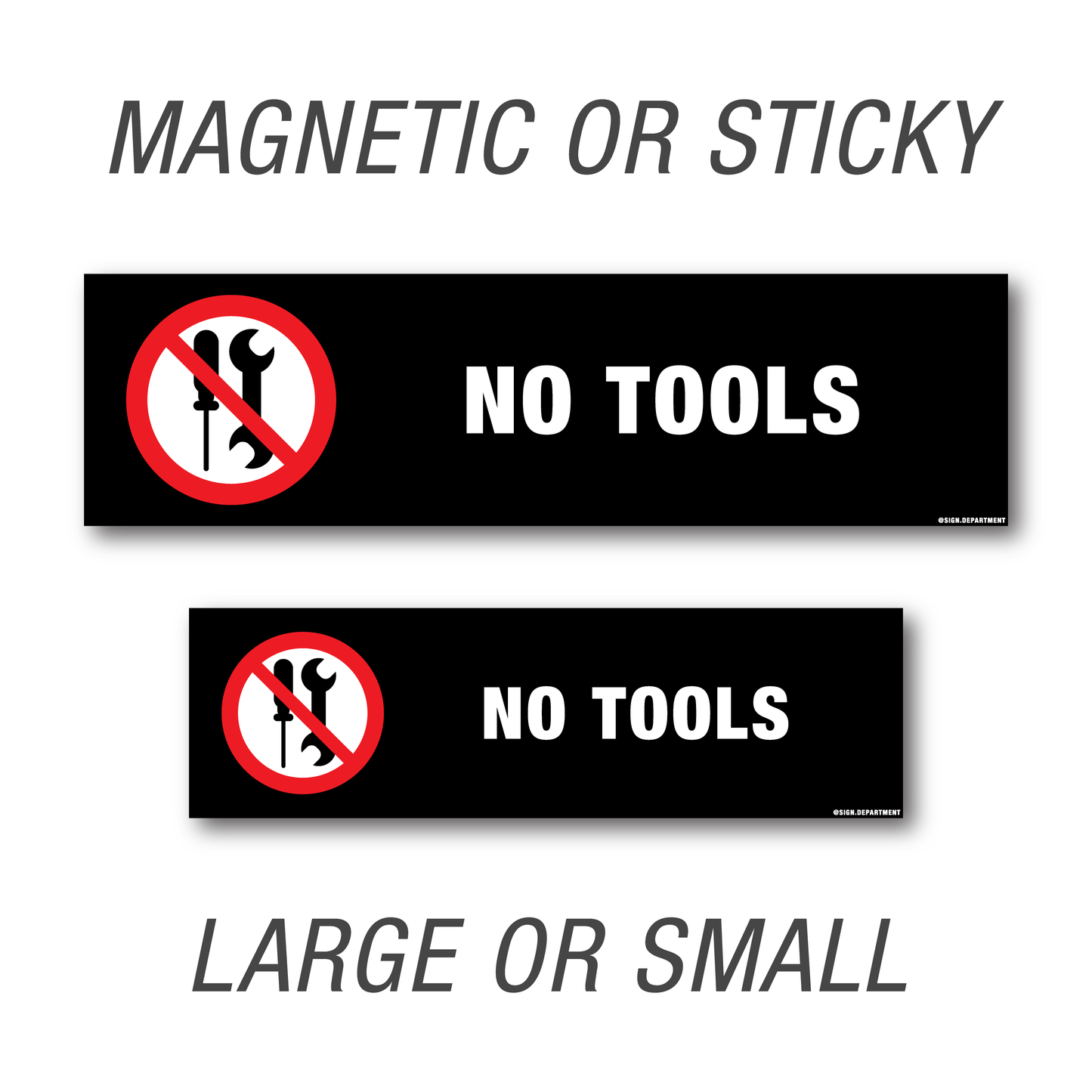 #054 No Tools Decal