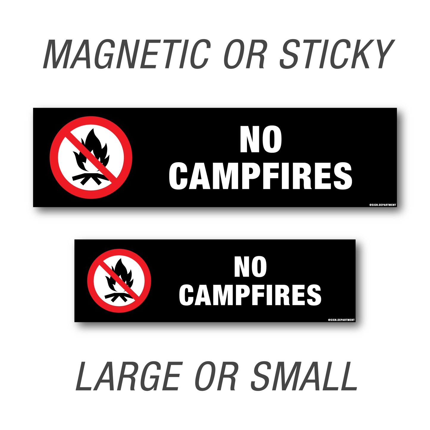 #053 No Campfires Decal