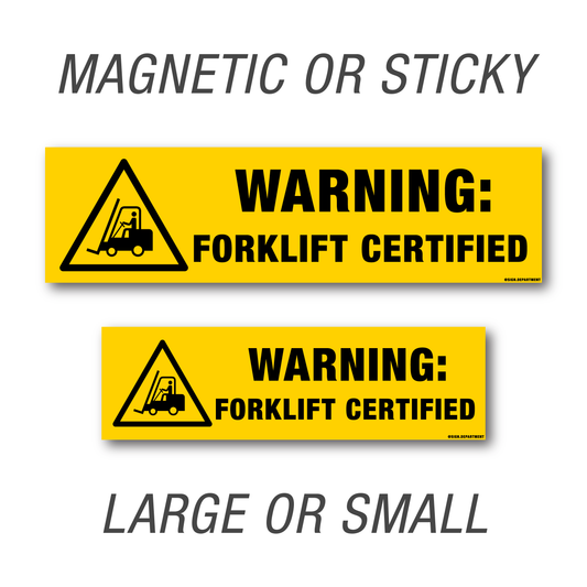 #040 Warning: Forklift Certified Decal