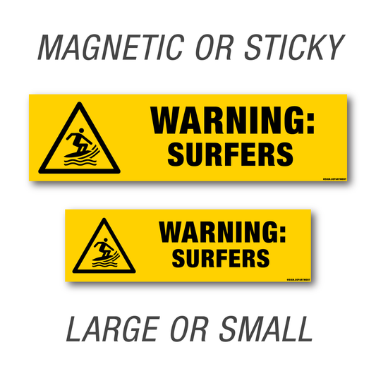 #045 Warning: Surfers Decal