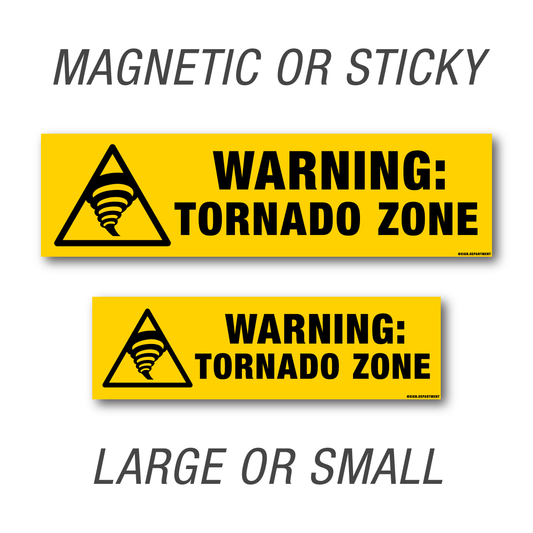 #070 Warning: Tornado Zone Decal
