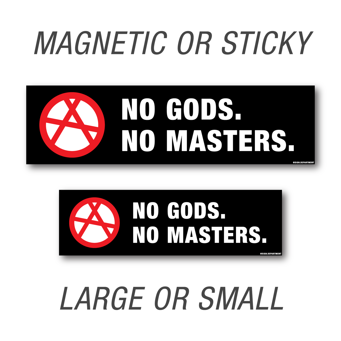 #082 No Gods No Masters Decal